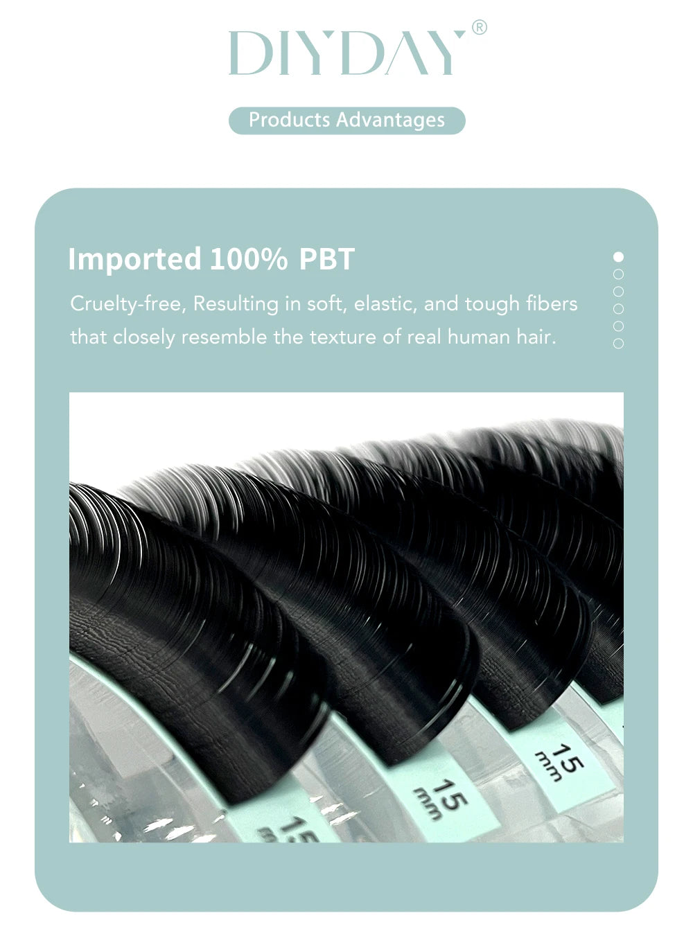 DIYDAY 16Rows Classic Lashes Individual Natural False Mink Eyelashes B C CC D DD Curl Eyelash Extension Supplies for Makeup