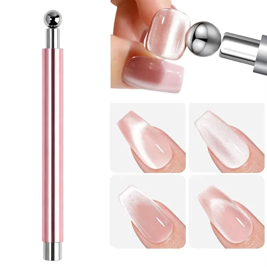 1/6Pcs Cat Eye Nail Magnet Tool Set Cat Eye Heart Magnets Nail Magnet Stick Cat Eye Gel Polish Magnets Tools Manicure