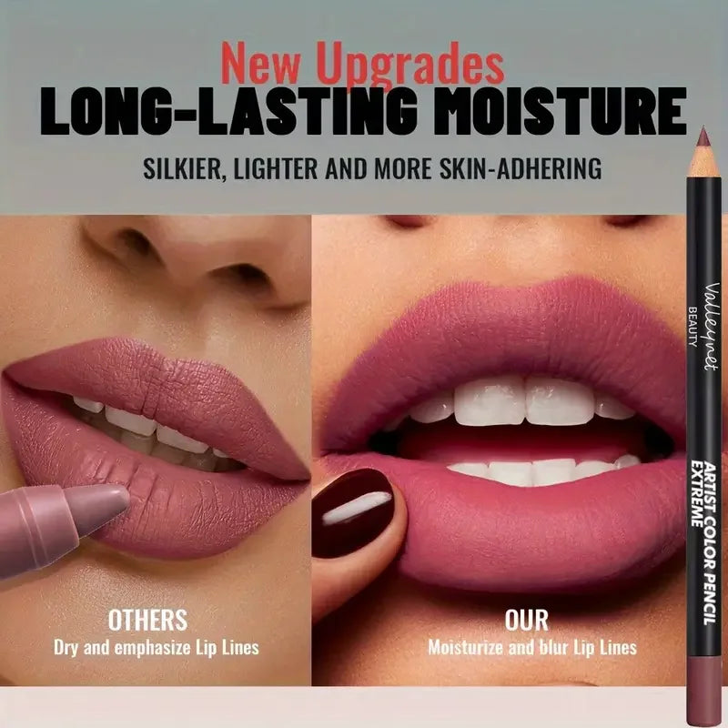 2pcs/Set Matte Velvet Lipstick Lip Combo,Long-lasting Waterproof High-saturation Non-sticky Formula,pink Pink Tones