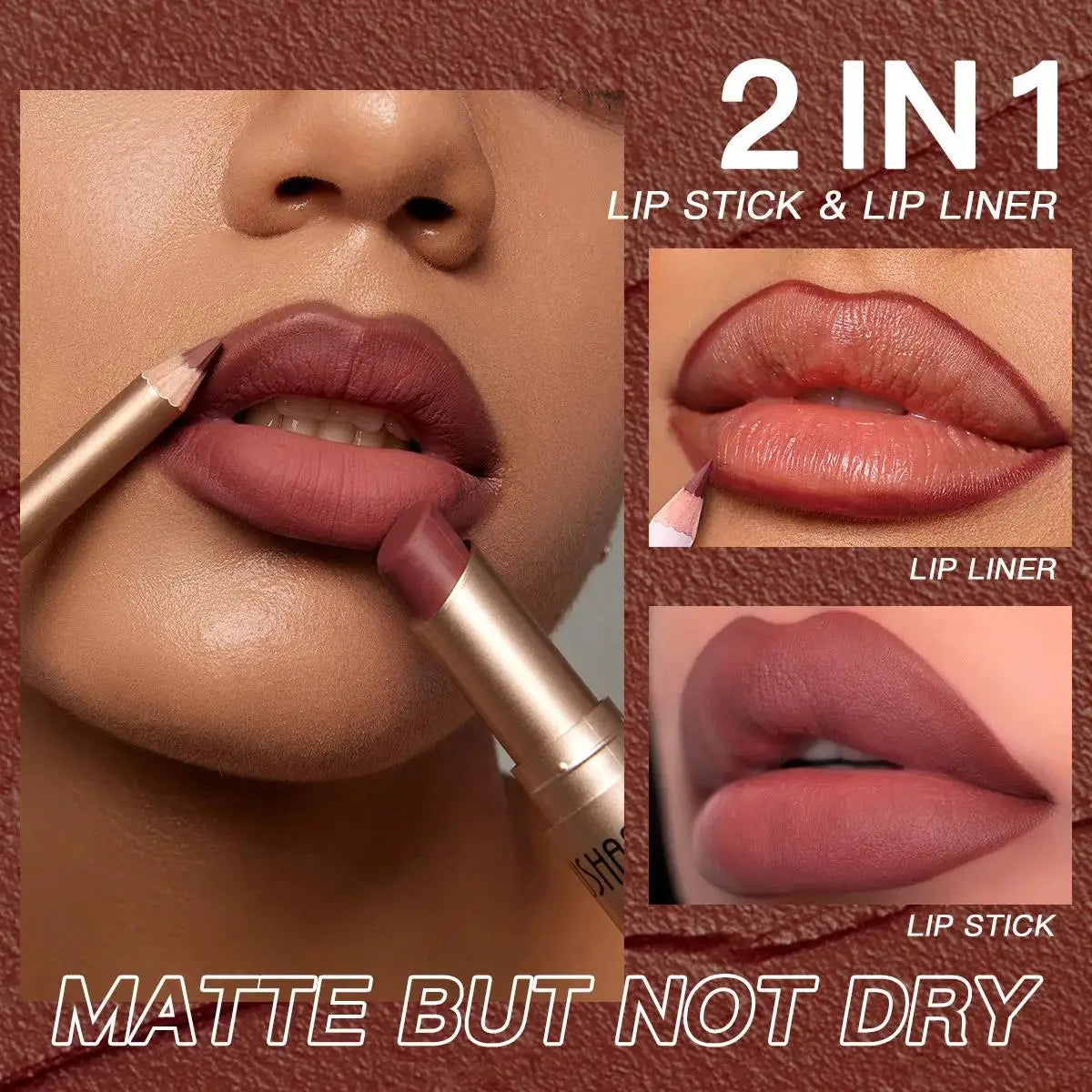 12 Color Matte Lipstick Set Long Lasting Nude Red Lipstick With Lipliner Not Dry Easy Coloring Lip Makeup Kit