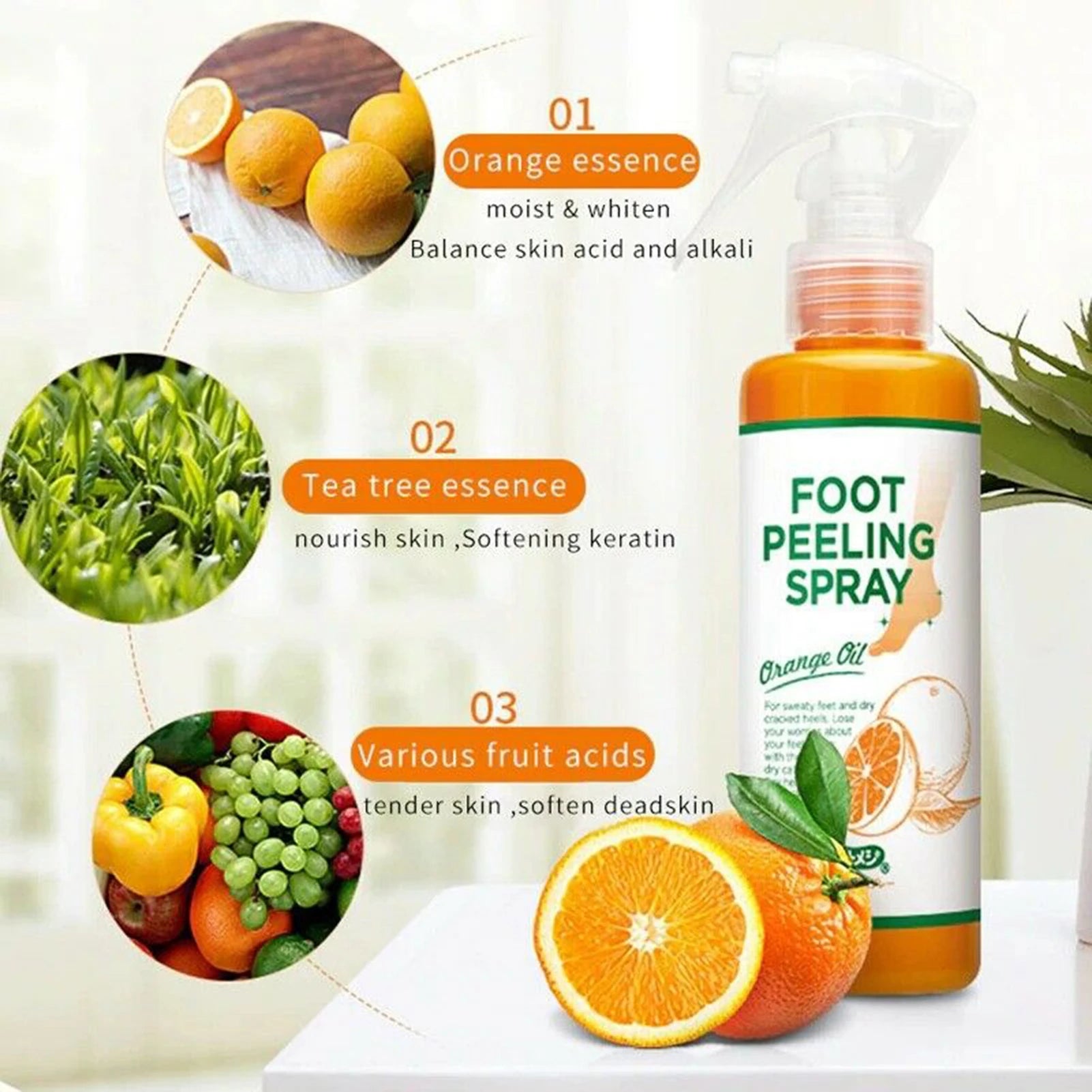 110ML Foot Peeling Spray  Improve Rough Skin Available For Whole Body