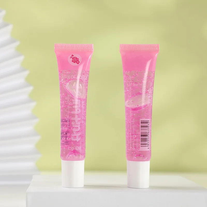 6Pcs Fruity Flavor Watery Glossy Lip Gloss Set Clear Lip Gel Hydrating Moisturizing Lip Gloss Women Lips Makeup