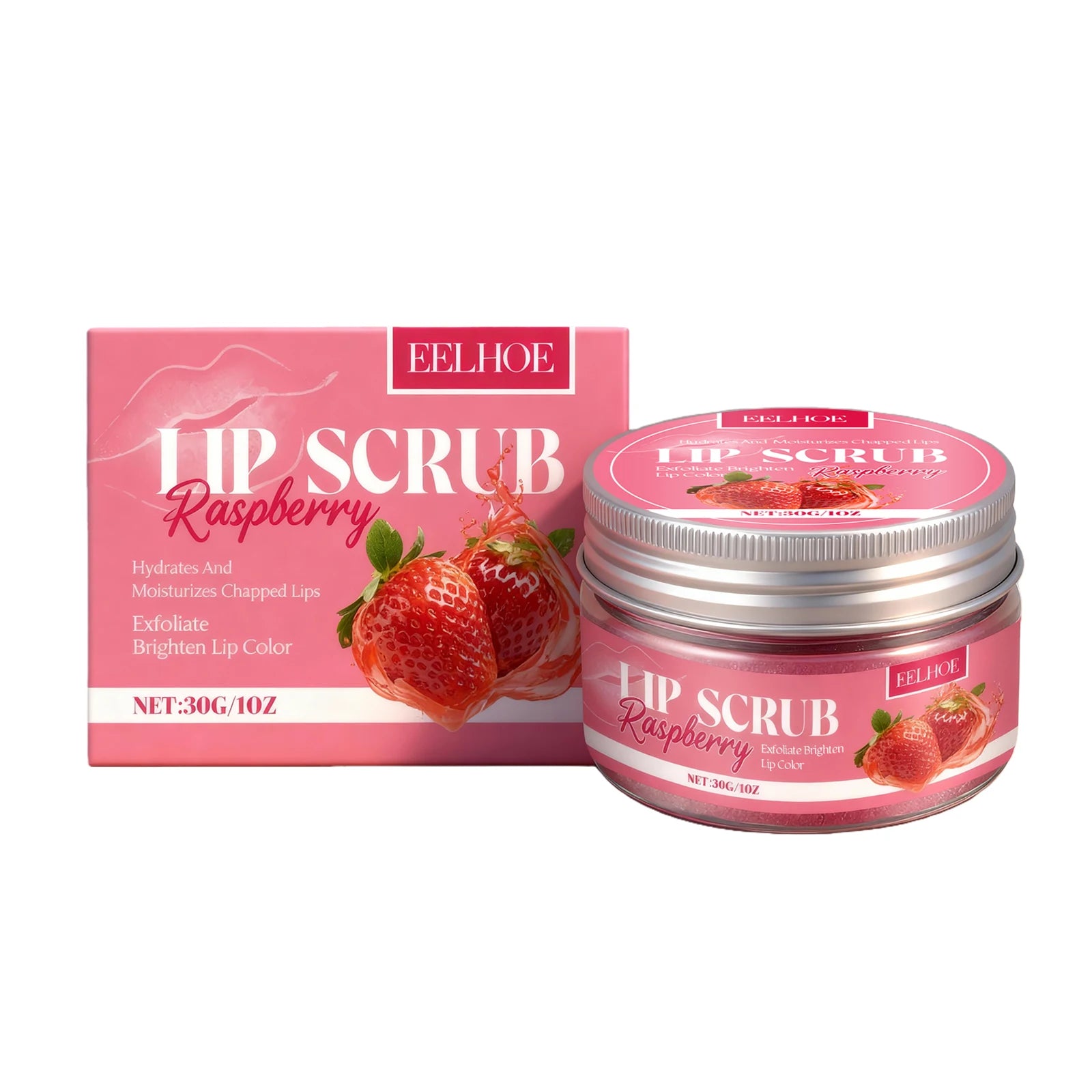 Strawberry Lip Scrub Exfoliating Soothing Lips Preventing Dryness Cracking Improving Dullness Brightening Moisturizing Lip Care