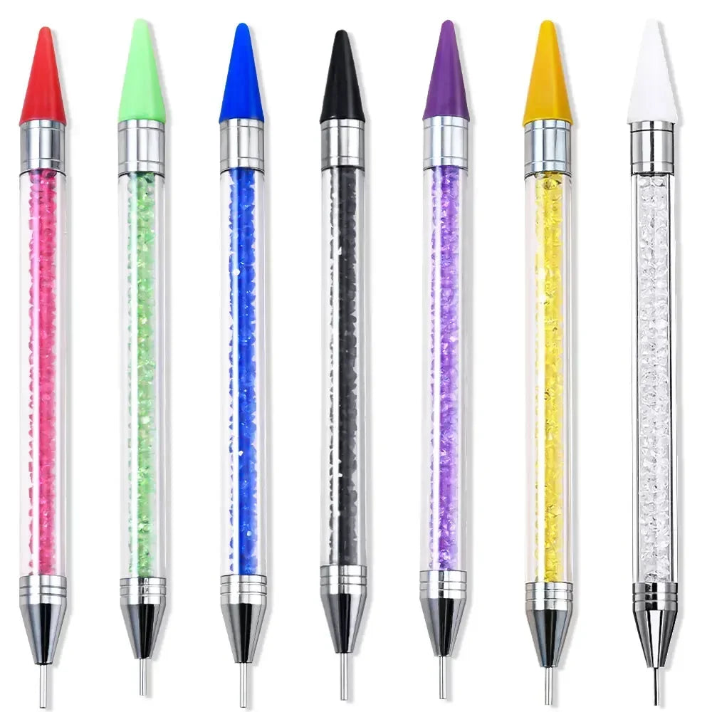 1pc Wax Nail Rhinestone Picker Dotting Pen Dual-ended Wax Pencil For Rhinestones Tip Crystal & Gem Nail Art Tool for DIY Manicur