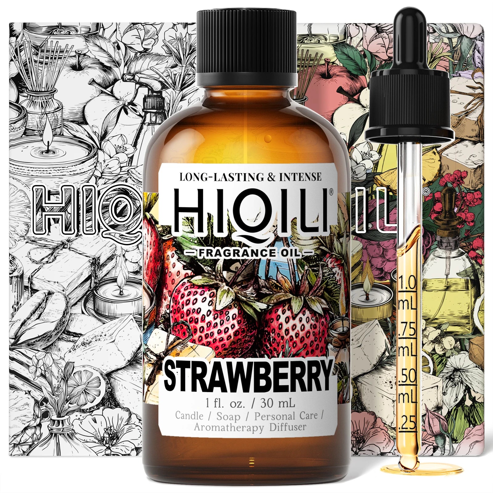 HIQILI New 30ml Perfume Oil Series, Vanilla/Lavender/Rose/Sandalwood 100% Natural Extract Perfume Oil, For Home Use, Humidifier