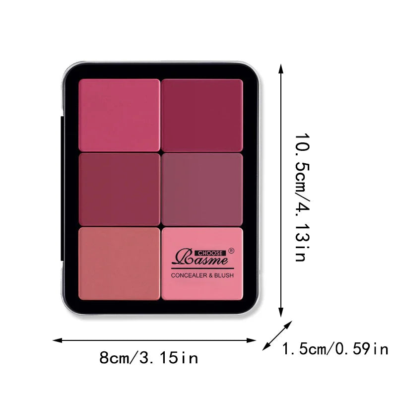 12-Color Iron Box Concealer Blush Cream Matte Highlight Contour Makeup All-in-One Palette