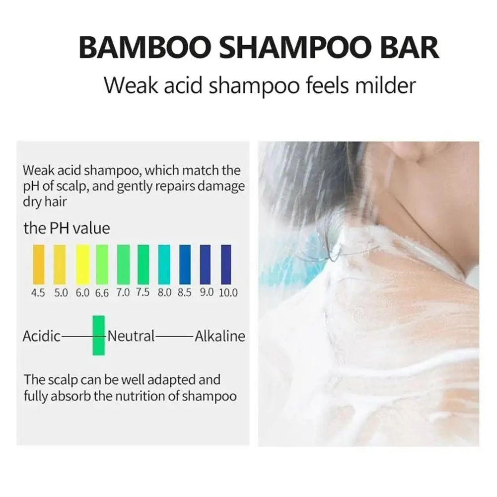 1PCS PURC Gray White Hair Shampoo Bar Bamboo Charcoal Detox Black Scalp Care Hair & Hair Bar Clean Shiny Treatment Soap W8S2
