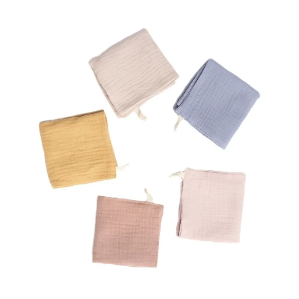 Portable High Quality 4-Layer Pure Cotton Cotton Washcloth Absorbent Soft Square Towels Gauze Cotton Towels Newborn Burp Cloth