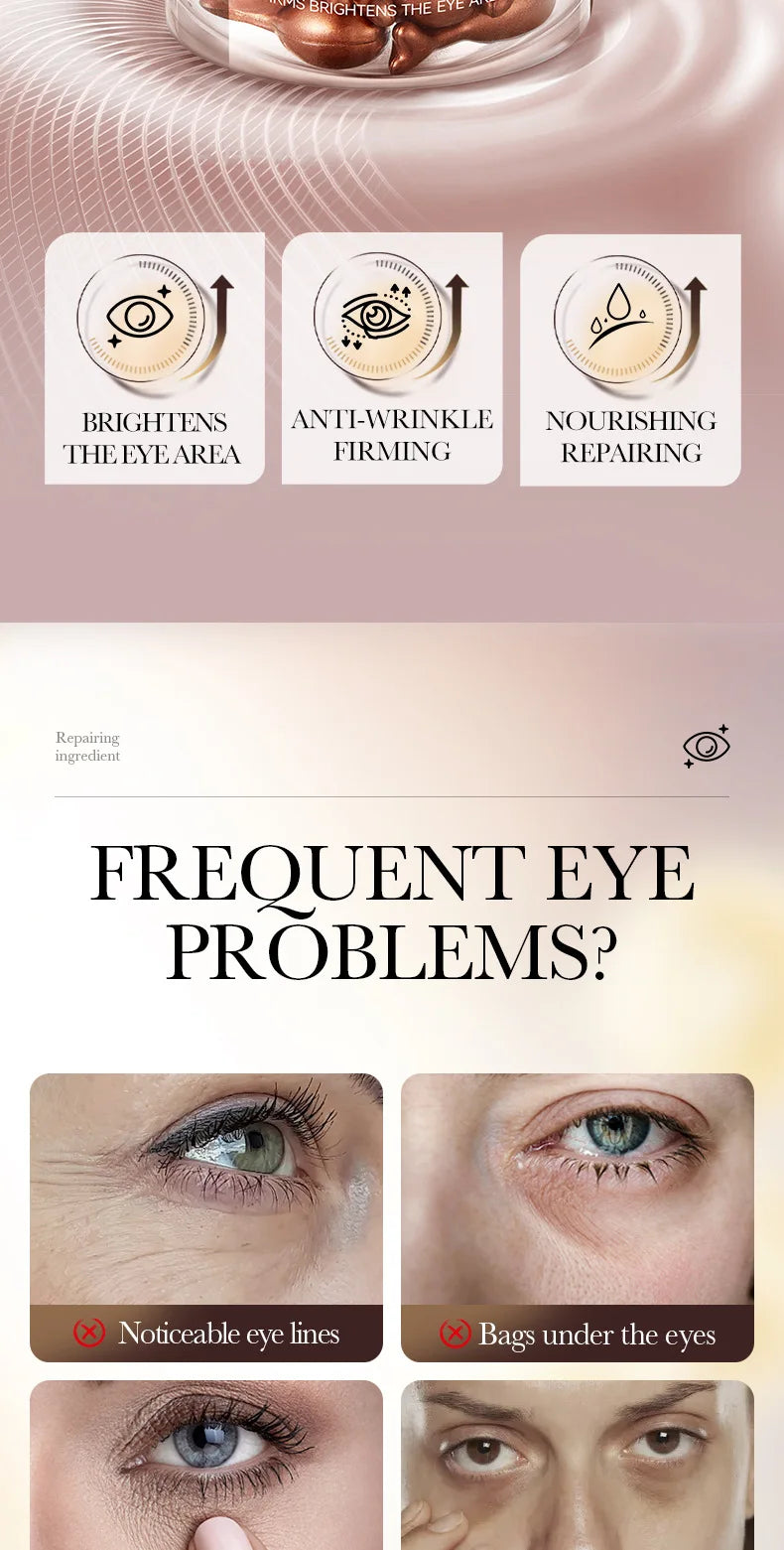 SADOER Retinol Eye Serum for Eyes skincare Anti Dark Circles Moisturizing Firming Nourishing Eye Cream Skin Care Products