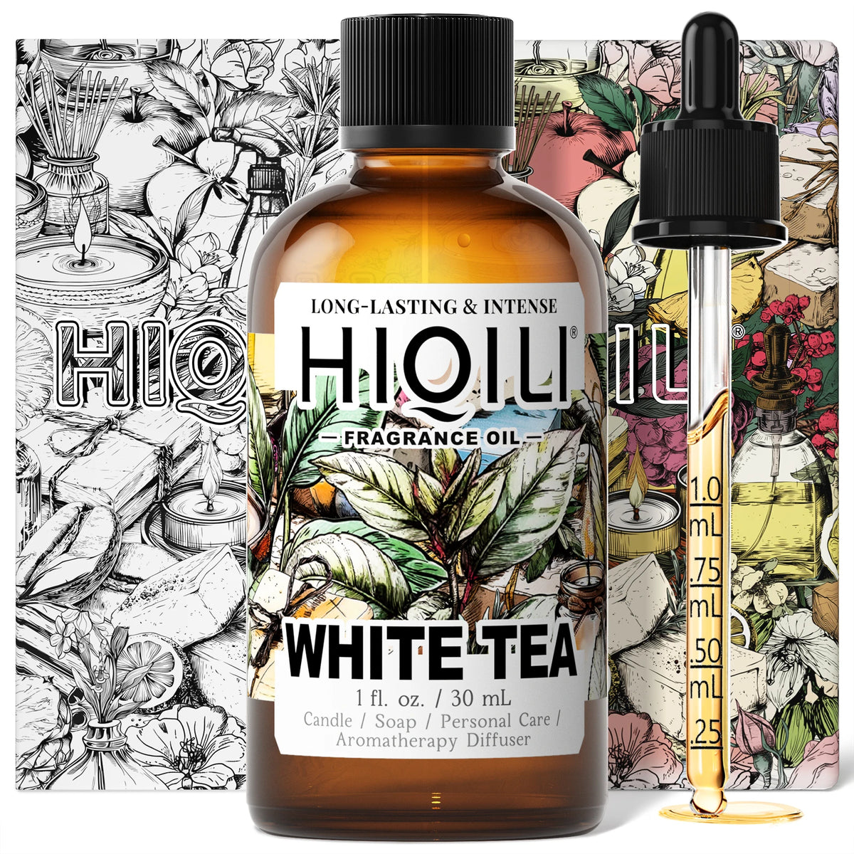 HIQILI New 30ml Perfume Oil Series, Vanilla/Lavender/Rose/Sandalwood 100% Natural Extract Perfume Oil, For Home Use, Humidifier