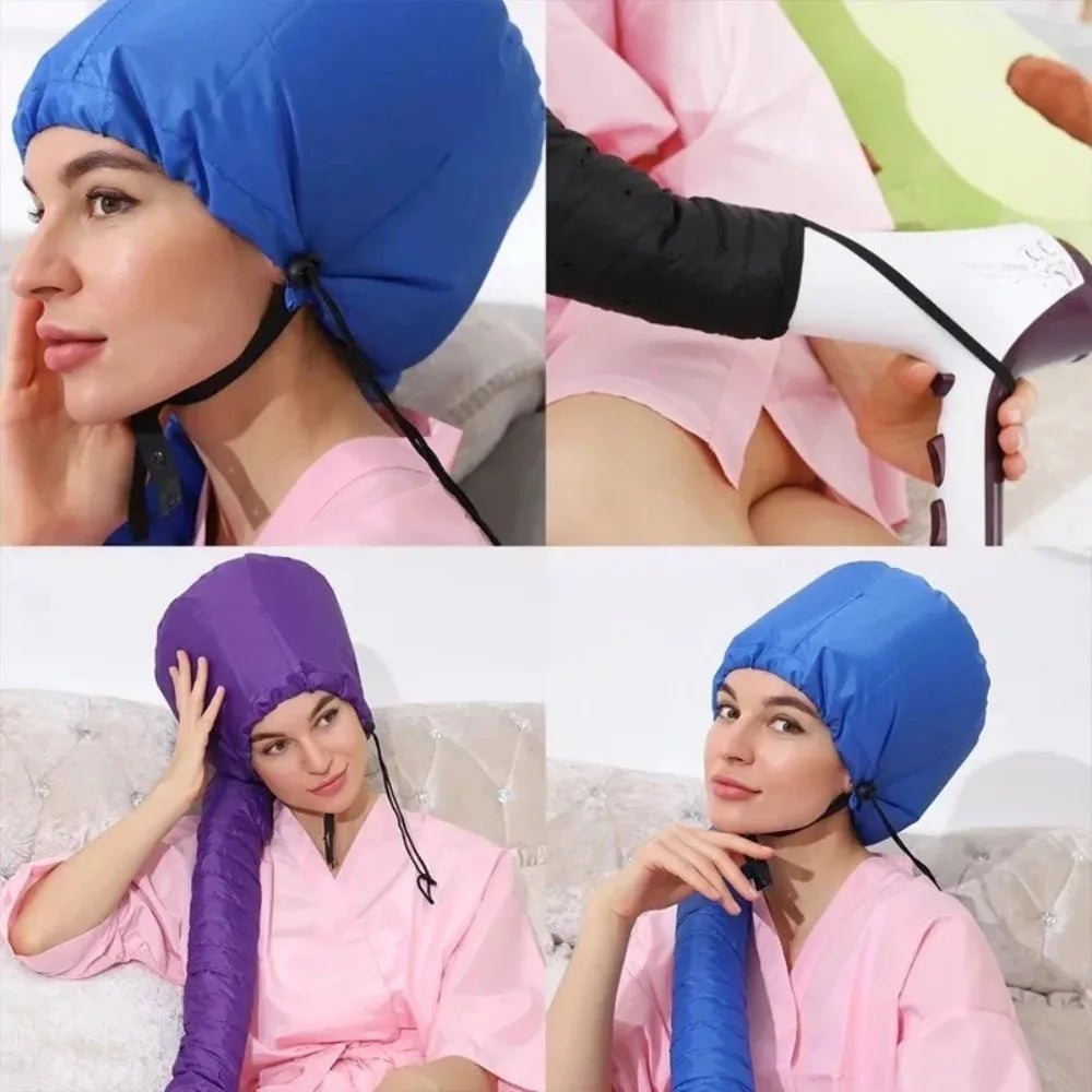 Hooded Hair Dryer Bonnet - Fast-Drying Bonnet Hair Dryer for Natural Hair, Deep Conditioning, Portable & Lightweight for Travel