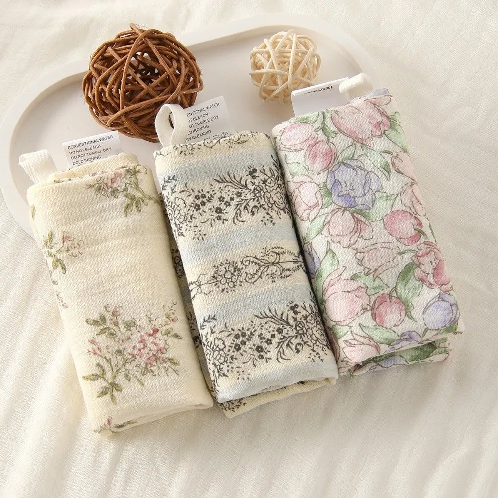 Portable High Quality 4-Layer Pure Cotton Cotton Washcloth Absorbent Soft Square Towels Gauze Cotton Towels Newborn Burp Cloth