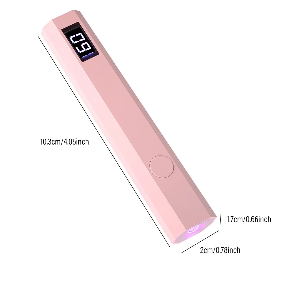 YIKOOLIN Convenient Rechargeable Nail Dryer UV LED Handheld Lamp Fast Curing All Gel Polish Mini Manicure Tool USB Portable Ligh