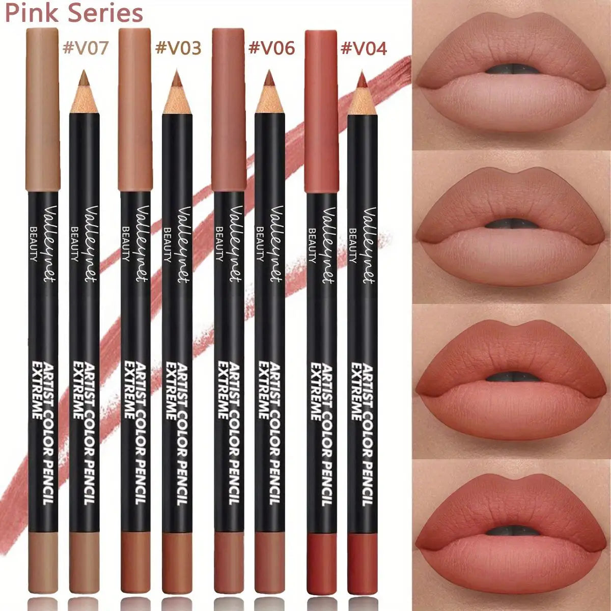 4pcs/set Lip Liner Set,Long-lasting Matte, Waterproof Lipstick Lip Liner Set Women'S Lip Cosmetics Matte Lip Makeup Pencil