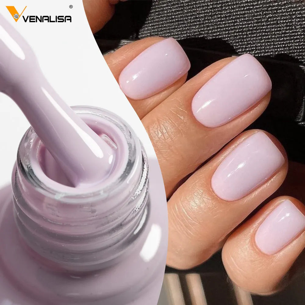 Venalisa HEMA TPO FREE Nail Gel Polish Glitter Gorgeous Full Coverage Soak Off UV LED French Nail Jelly Pink Nude Collection