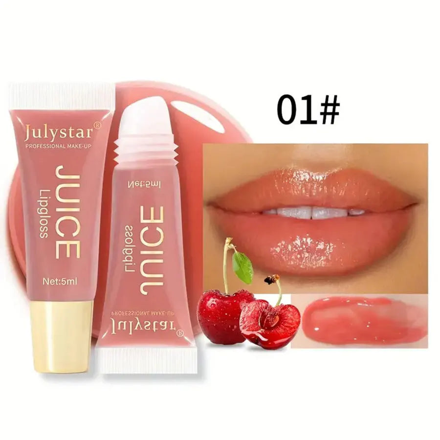 Watery Crystal Clear Jelly Lip Oil Lip Balm Moisturizing And Smoothing Lip Lines Jelly Pout Lip Gloss Glass Lip Fruit Scent
