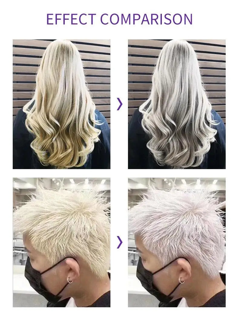300Ml Color Fixing Purple Shampoo Lock Color Cover Gray Hair Fade Yellow After Bleach Hair Dye Long Lasting Non-irritating Care
