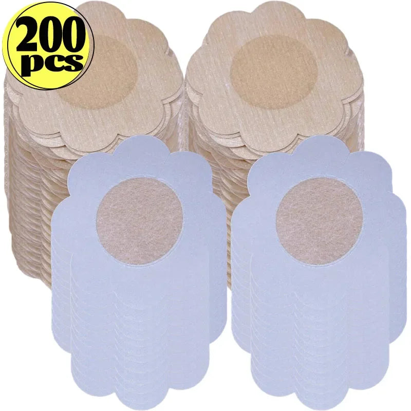 10/200PCS Women Nipple Cover Stickers Breast Lift Tape Pasties Invisible Self-Adhesive Disposable Bra Padding Chest Paste Patch