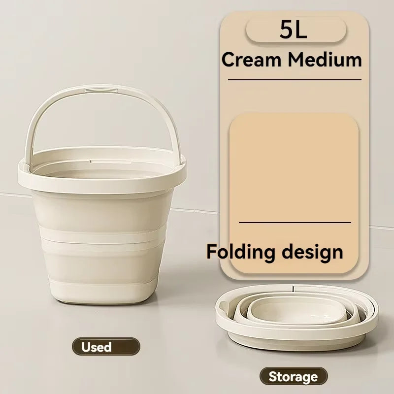 Large Capacity Foldable Water Bucket Portable Thickened Tub for Home Dorm Foot Soak Outdoor Fishing