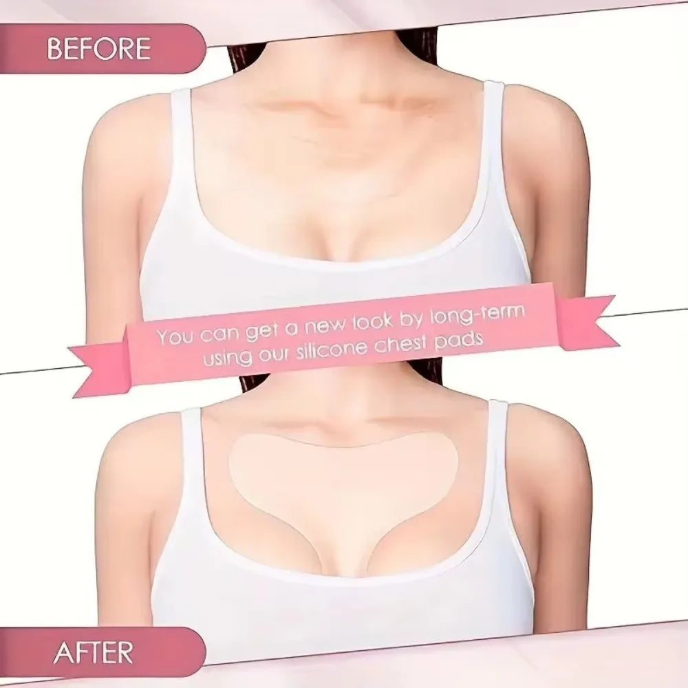 New Reusable Chest Pad Silicone Transparent Chest Patch T-shape Breast Lifting Wrinkles Remover Patch Skin Care Tools