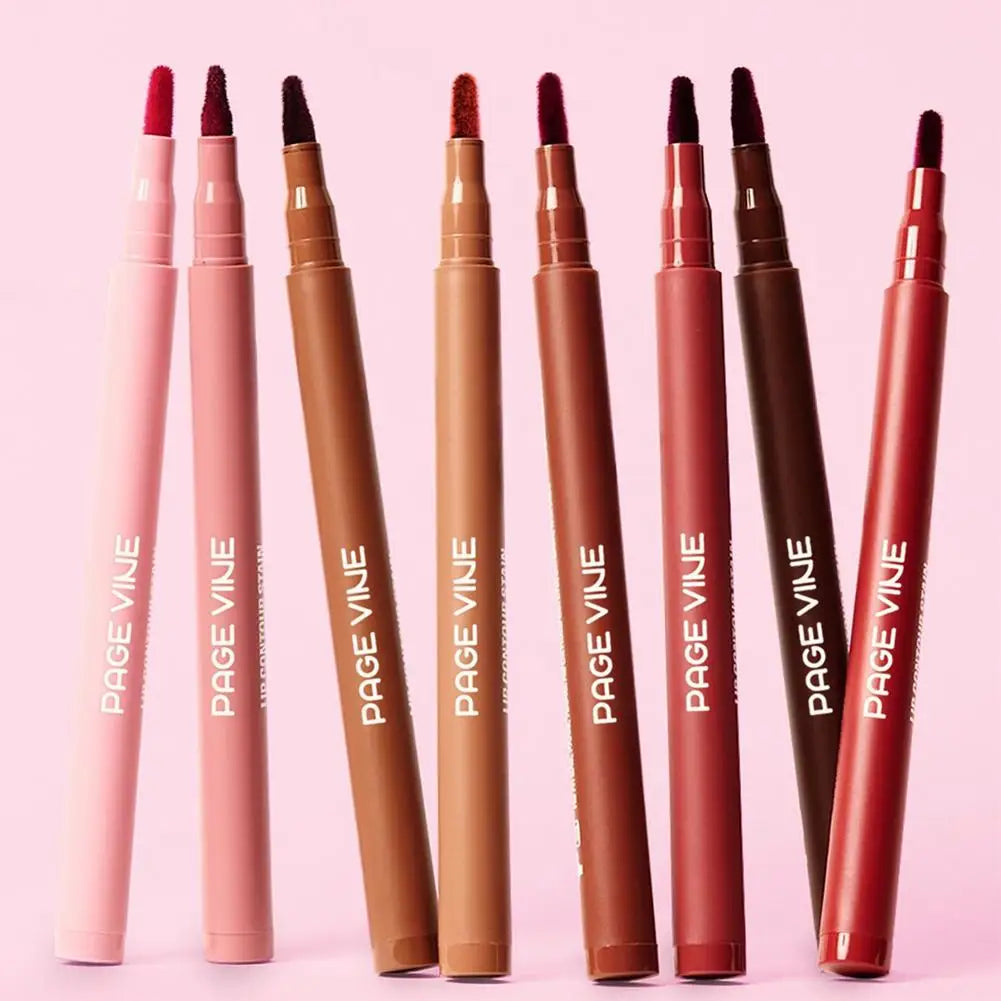 PAGE VINE Lip Liner LongLasting Waterproof Highly Pigmented Long-lasting Color Creates 3D Plump Lips Defining Makeup