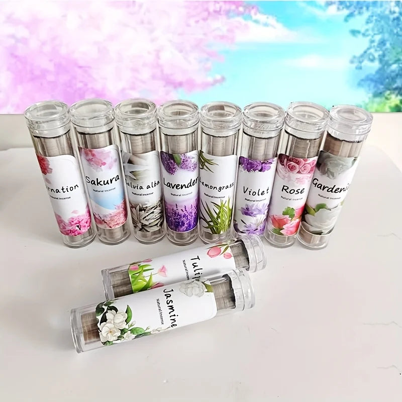40 Wooden Aromatherapy Incense Sticks, Lavender Fragrance, Suitable for Yoga, Meditation, Home, Hotel, Spa, Office Air Purification, Relaxation, Decompression, Holiday Gift - Without Feathers, Suitable for Christmas, Hallowee