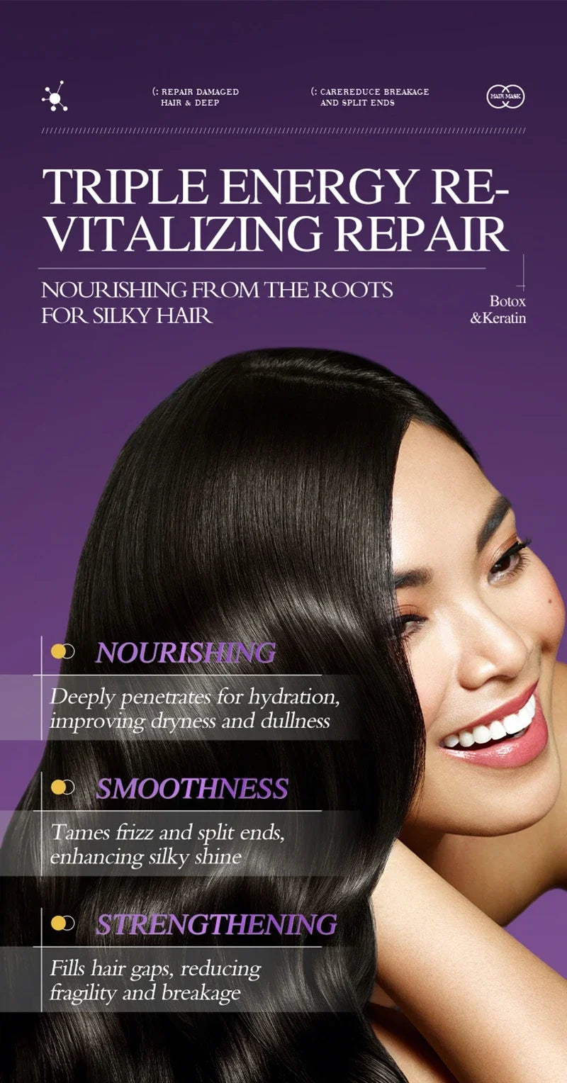 5 Seconds Repair Magical Keratin Hair Mask Damaged Frizzy Hair Soft Smooth Shiny Nutrition Deep Moisturize Hair Care Mask New