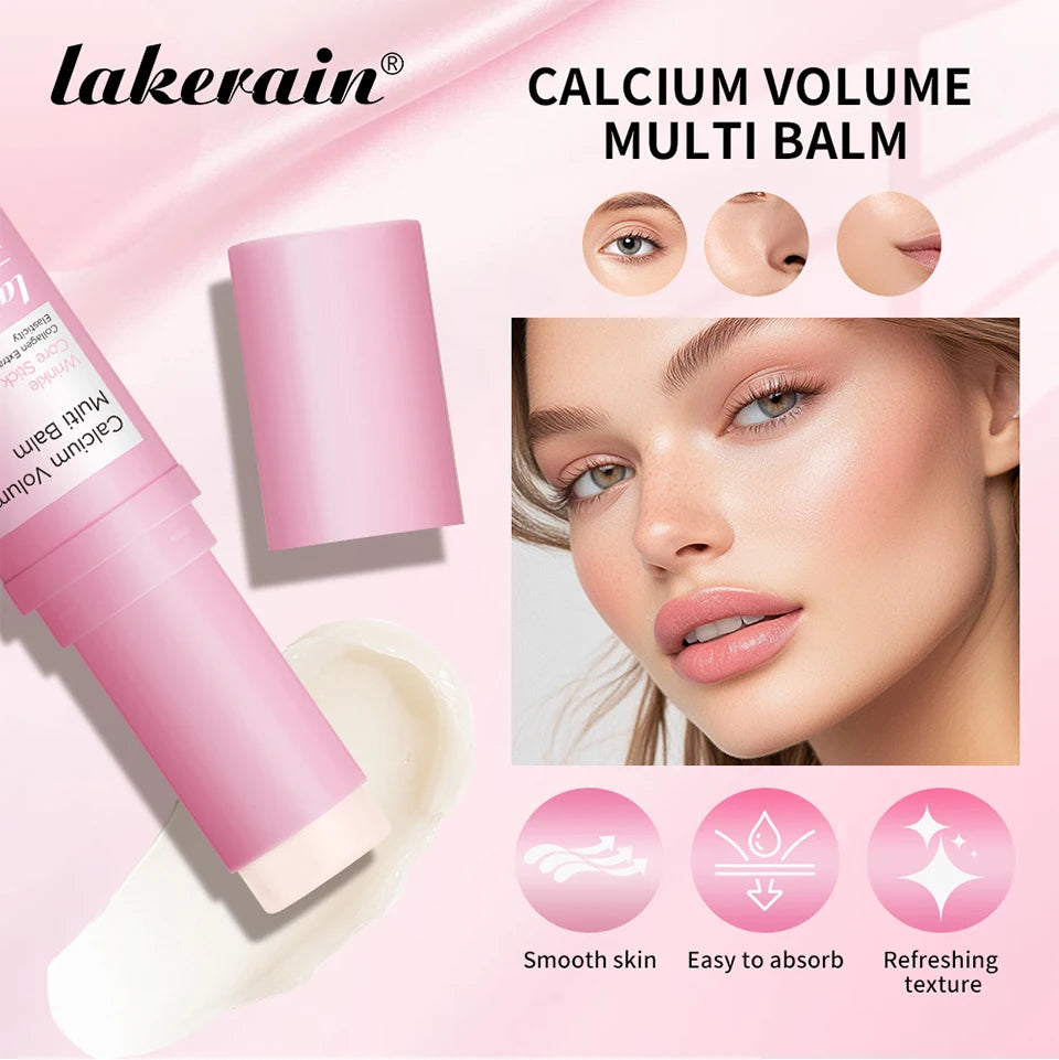 Calcium Collagen Vitamin D Eye Stick Balm Tightens Skin Care Anti Aging Anti Dark Circle Reduces Eye Bags Wrinkles Tear Trough