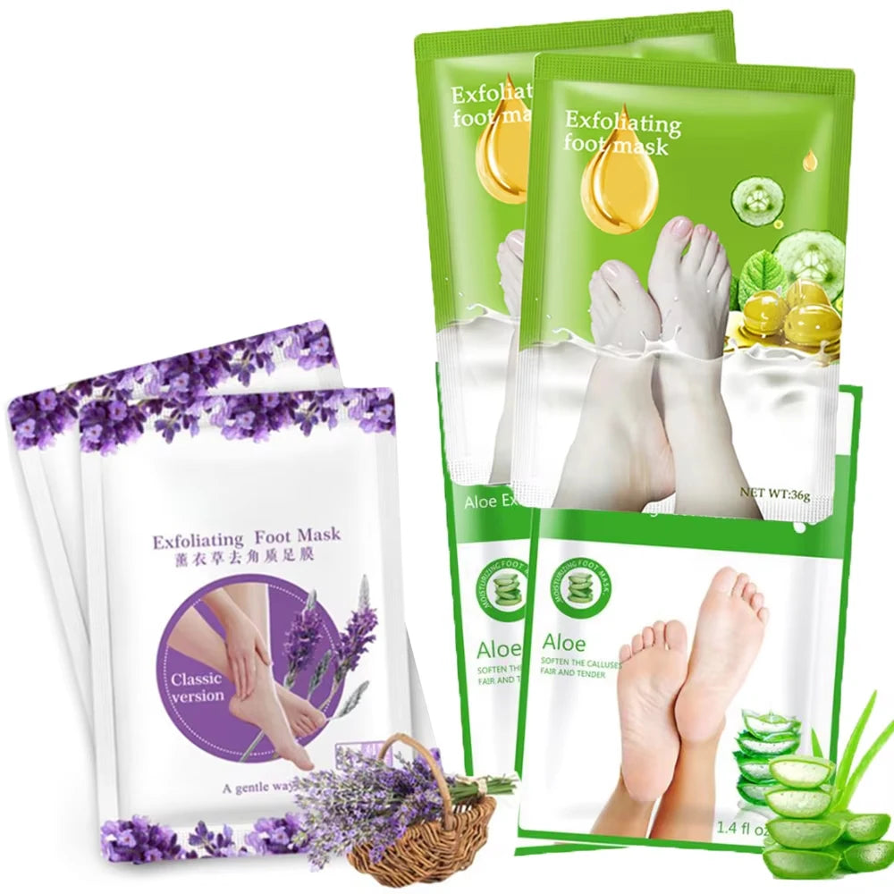 1/2/3 Pair Feet Exfoliating Foot Masks Pedicure Socks Exfoliation Scrub for Feet Mask Remove Dead Skin Heels Foot Peeling Mask
