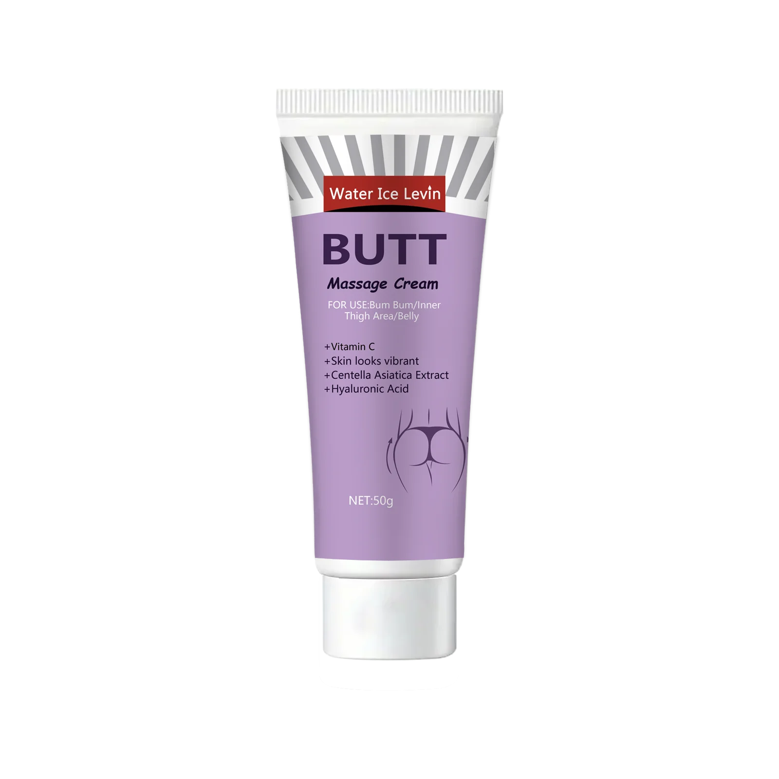 Hip cream with glycerin, vitamin C and hyaluronic acid for all skin types
