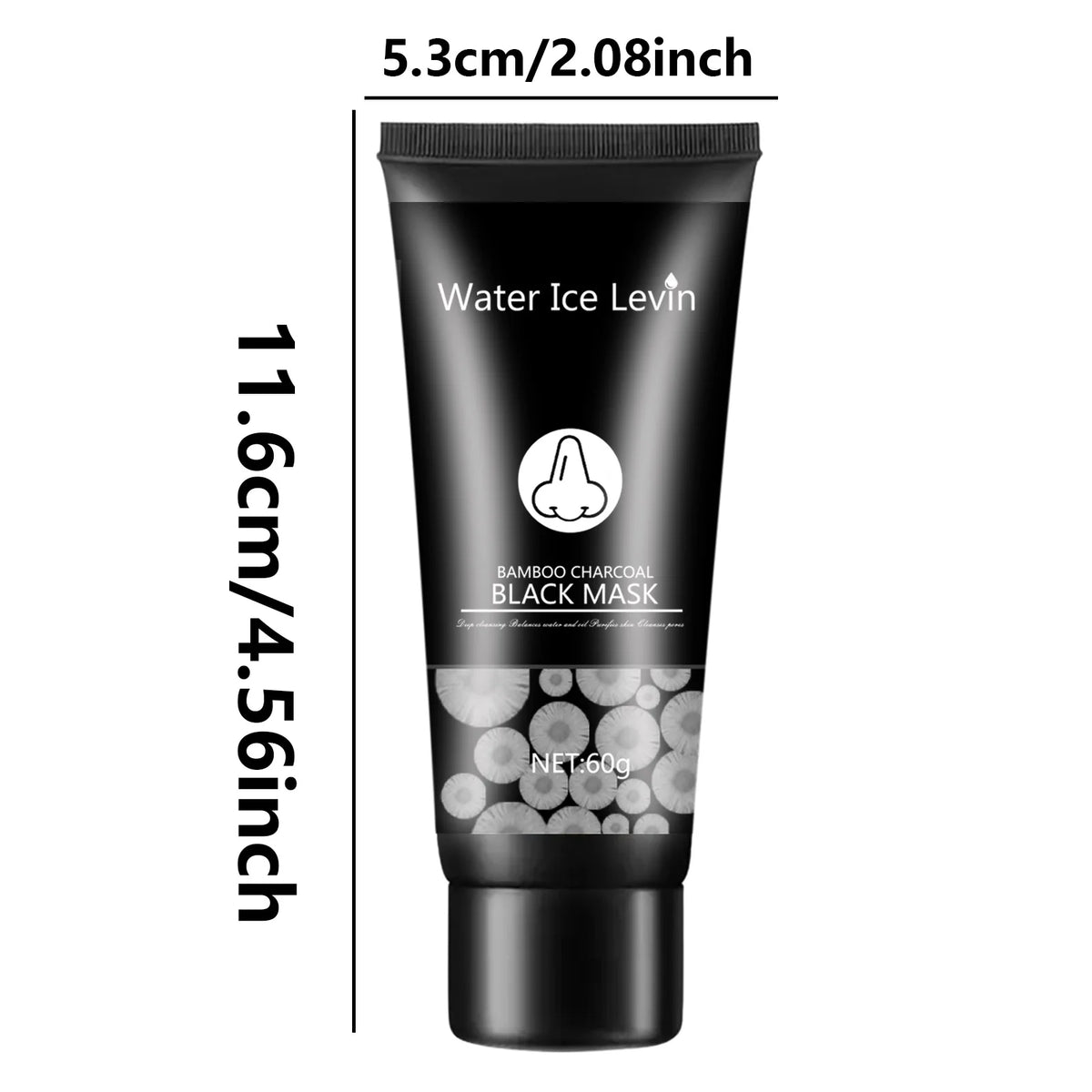 Bamboo Charcoal Black Cleansing Mud Mask Cleans Pores, Peel-Off Mask, Moisturizes the Face, Deeply Cleanses the Face, and Refines Pores. Very Suitable for Oily Skin