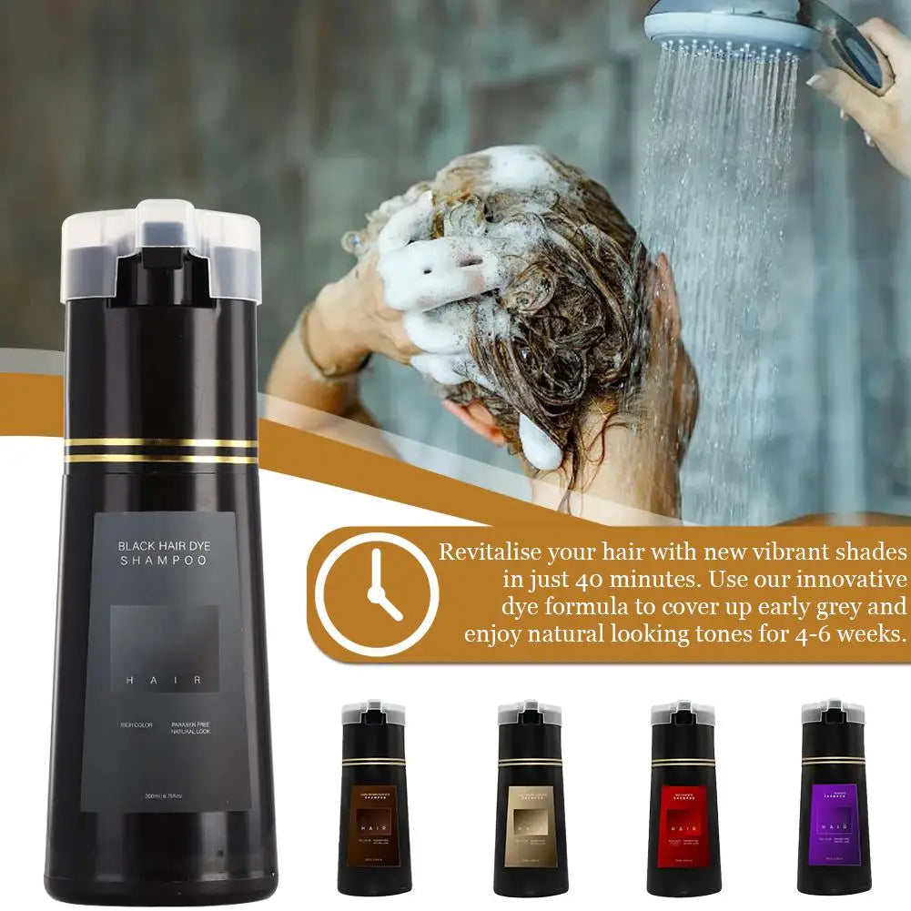 1/2/3PCS Black Hair Dye Shampoo Nova Hair Instant Dye Shampoo,Hair Dye Coloring  For Gray Hair Long Lasting Color in Minutes