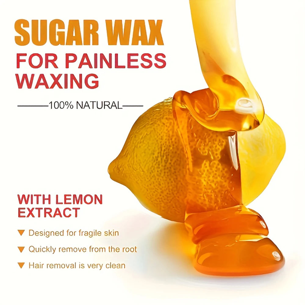 Viilife 120g Natural Sugar Wax – Gentle Adhesion for Painless Hair Removal, Suitable for All Skin Types, Full Body Use
