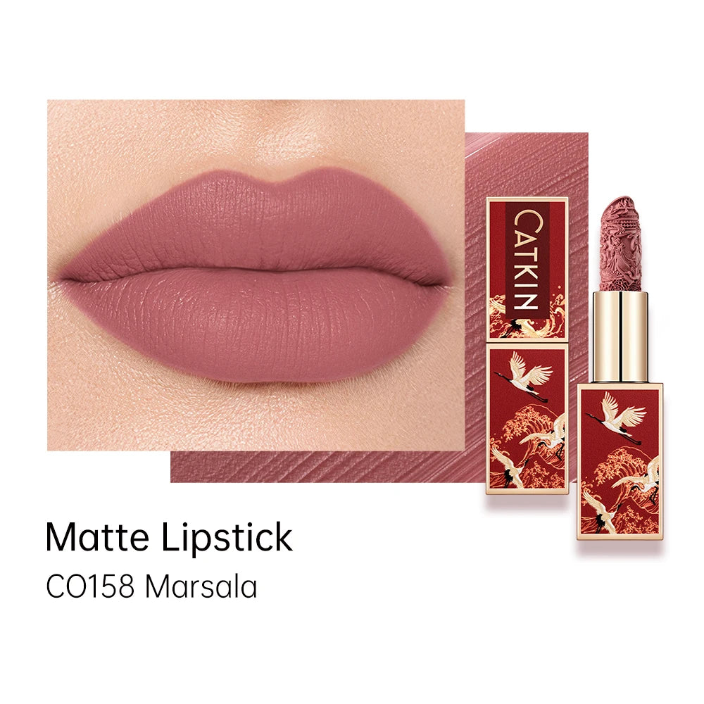 CATKIN Makeup Velvet Matte Lipstick, Hydrating Satin Long Lasting Lipstick with Smooth and Creamy Texture
