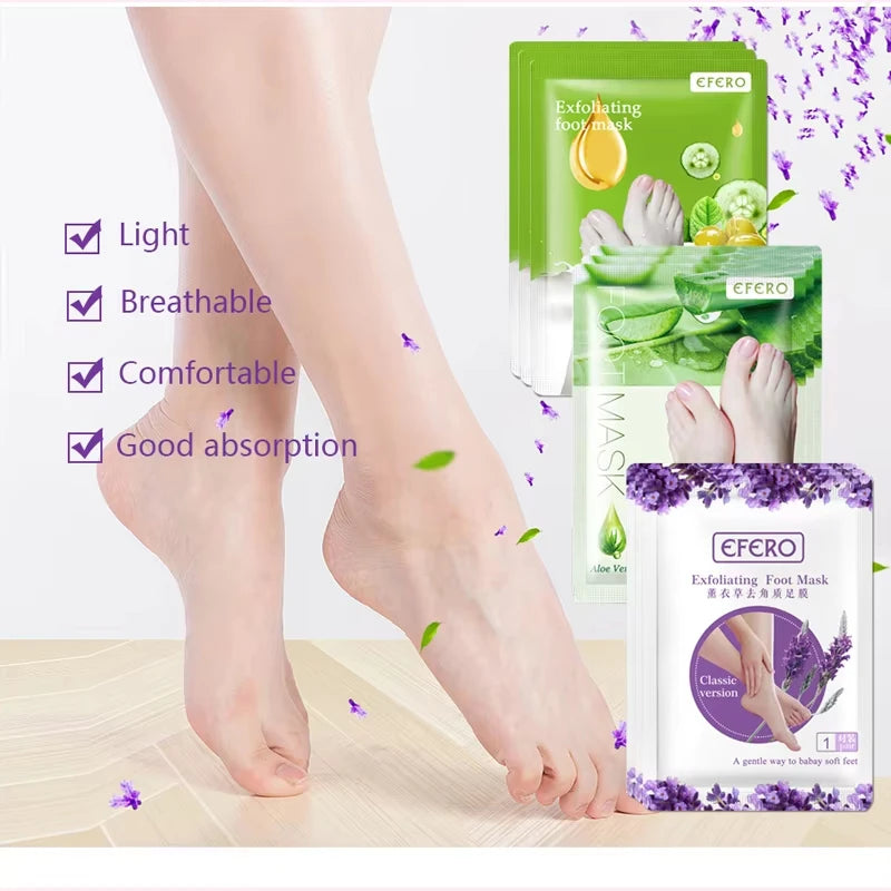 1/2/3 Pair Feet Exfoliating Foot Masks Pedicure Socks Exfoliation Scrub for Feet Mask Remove Dead Skin Heels Foot Peeling Mask