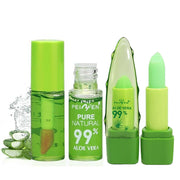 Aloe Vera Discolored Lip Balm/Lip Tint Magic Color Changing Lipstick Moisturizing Lasting Nourishing Lip Gloss Lip Makeup Care