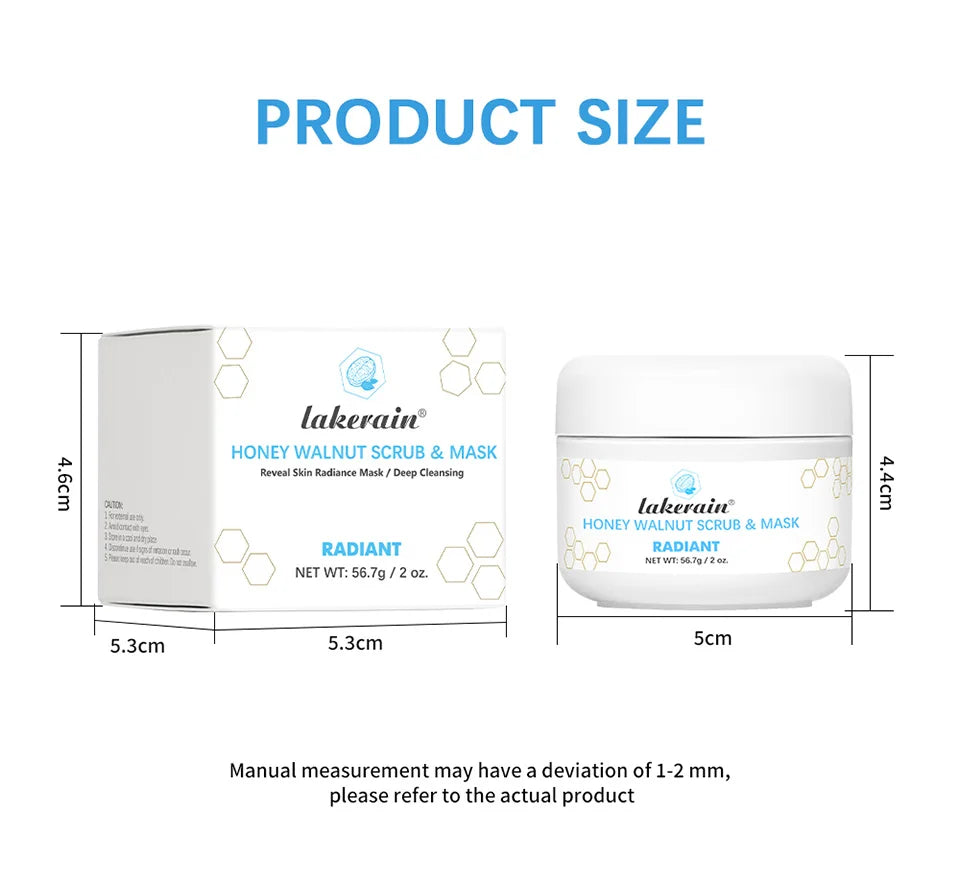 Facial Scrub & Face Exfoliator Mask Skin CareMoisturizing brightening Nourishing Cleansing Honey Walnut Facial Exfoliants Mask