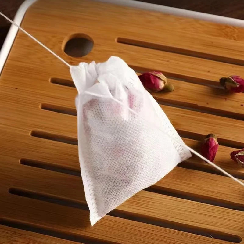 100pcs Disposable Tea Filter Bags; Drawstring Filter Tea Bags 100pcs Disposable Tea Filter Bags; Drawstring Filter Tea Bags