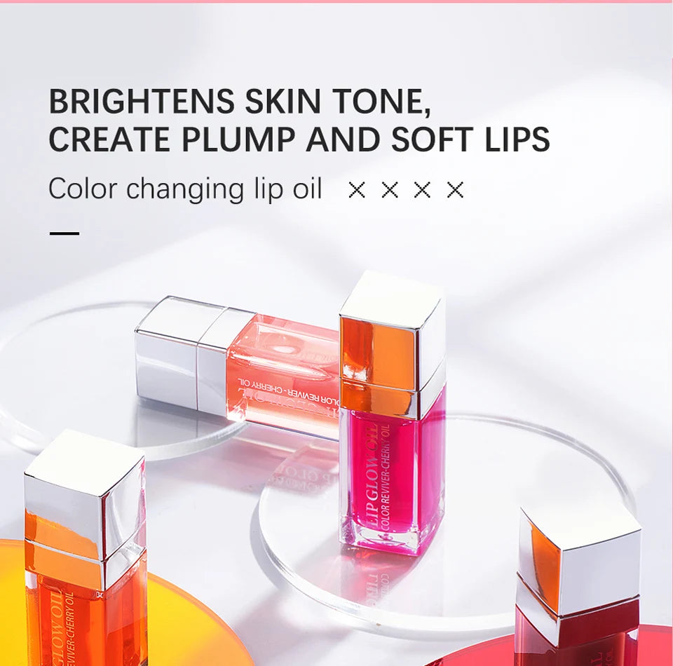 Crystal Jelly Moisturizing Lip Oil Plumping Lip Gloss Makeup Sexy Plump Lip Glow Oil Tinted Lip Plumper 6ml 1 Piece