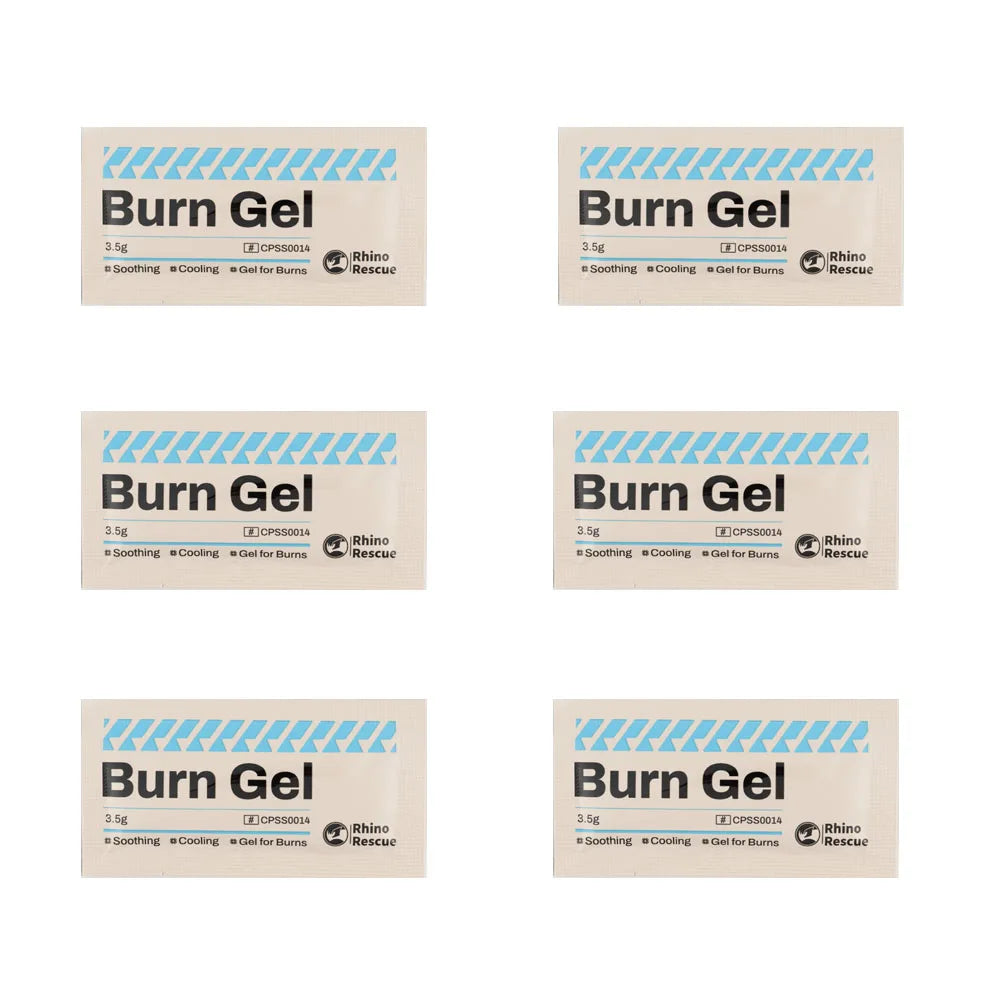 RHINO RESCUE Burn Gel Packets 3.5g First Aid Kit Cooling Soothing Cream for Home Camping
