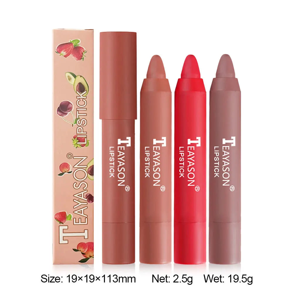 Nude Velvet Matte Lipstick Pen Lasting Waterproof Color Rendering Non-stick Cup Lipstick Pencil Lipliner Women Makeup Lip Stain