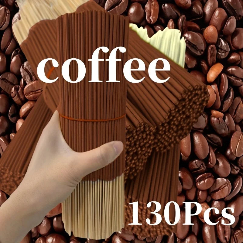 20/55/90/130Pcs Natural Coffee Aroma Sticks - High-Quality Wooden Aroma Sticks for Home Air Purification, Relaxation, Yoga, Office, and Tea Room Use - Perfect for Halloween, Christmas, Easter, Etc., Coffee Bar Accessories