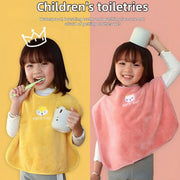 Children's Grooming Bib, 0 Fluorescent Agent, Soft and Skin Friendly Towel, Waterproof Brush Towel, Face Towel, Waterproof Bib,