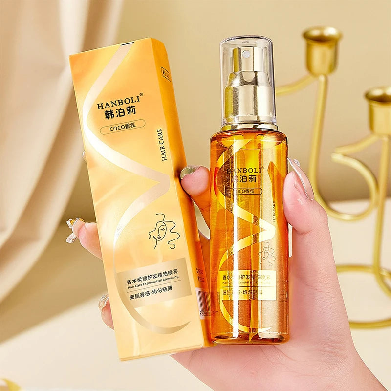 Perfume Hair Serum Spray - 2 in 1 Perfumed Smoothing Spray, Frizz Control & Anti-Static, Leave-In, Floral Scent, Quick-Dry Spray