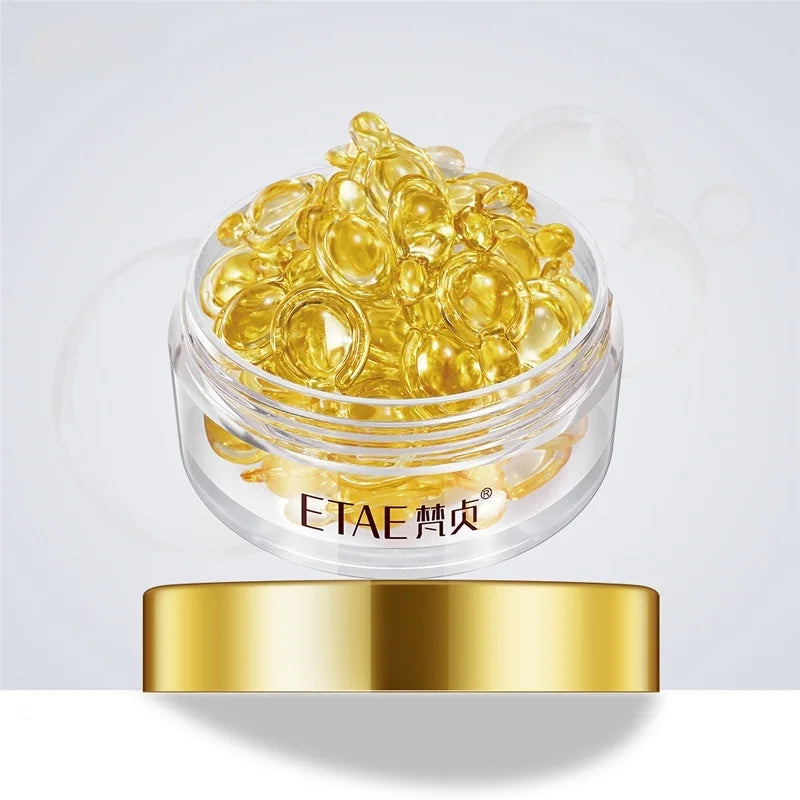 0.25g*30 Capsules of Eye Essence, Containing Placenta Extract, Yeast Extract, Vitamin E and Other Ingredients, to Hydrate and Moisturize the Skin Around the Eyes, Enhance Their Appearance and Firmness, Alcohol-Free, for Daily