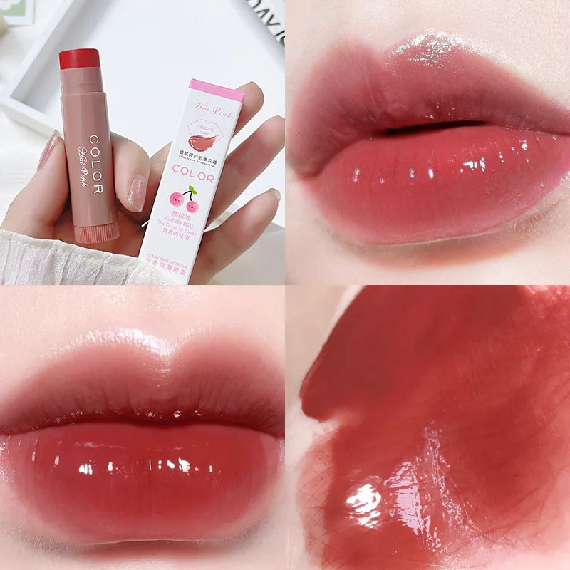 Glow Lip Gloss 3 Colors Long-lasting Moisturizing Lip Tint Shiny Lip Makeup Cosmetics diluting lip lines, anti-drying lip balm