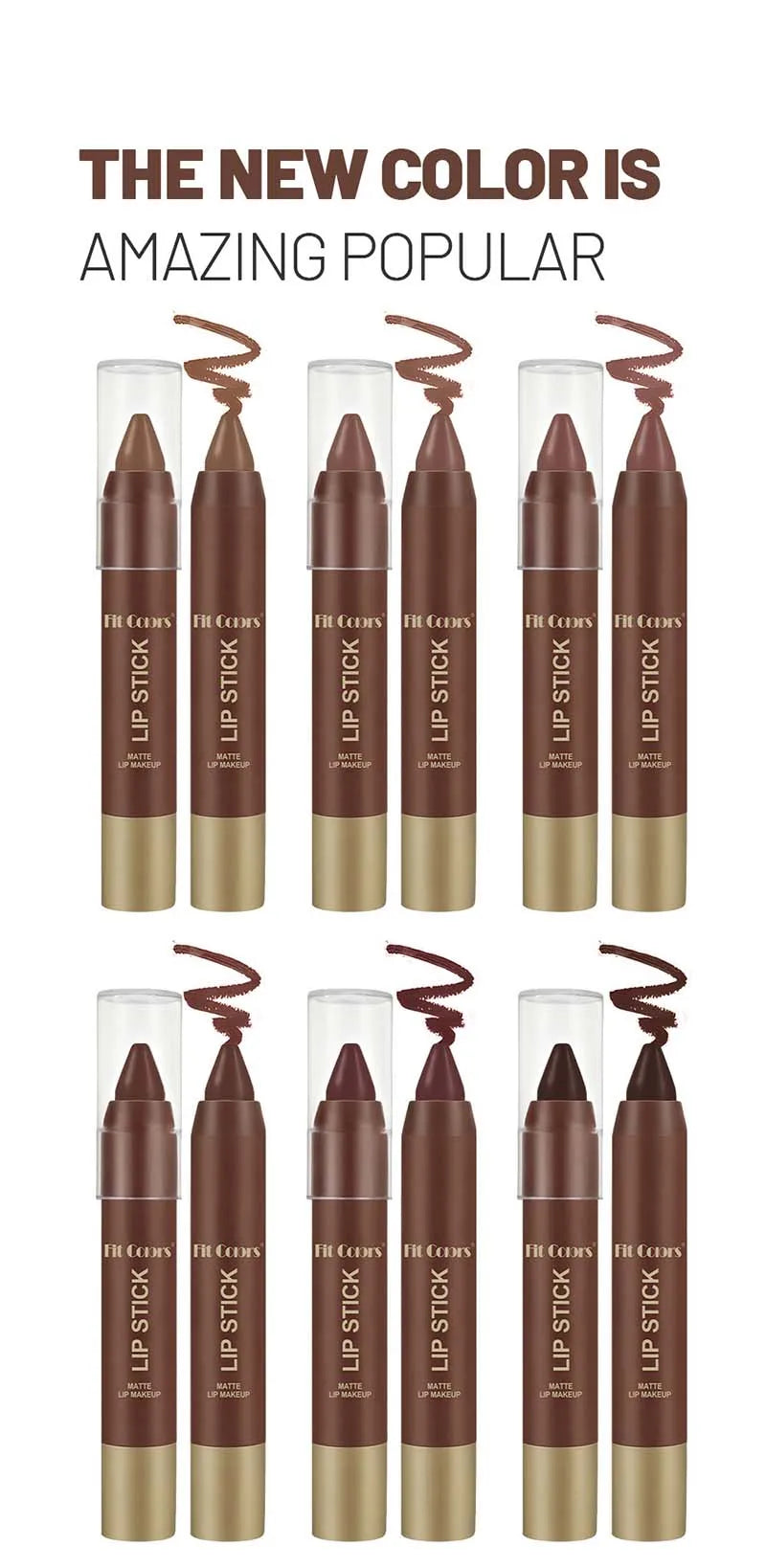 Matte Lipstick Makeup Velvet Lip Liner Crayon Sexy Brown Red Chocolate Tint Lipstick Lip Contouring Lipliner Outline Cosmetic