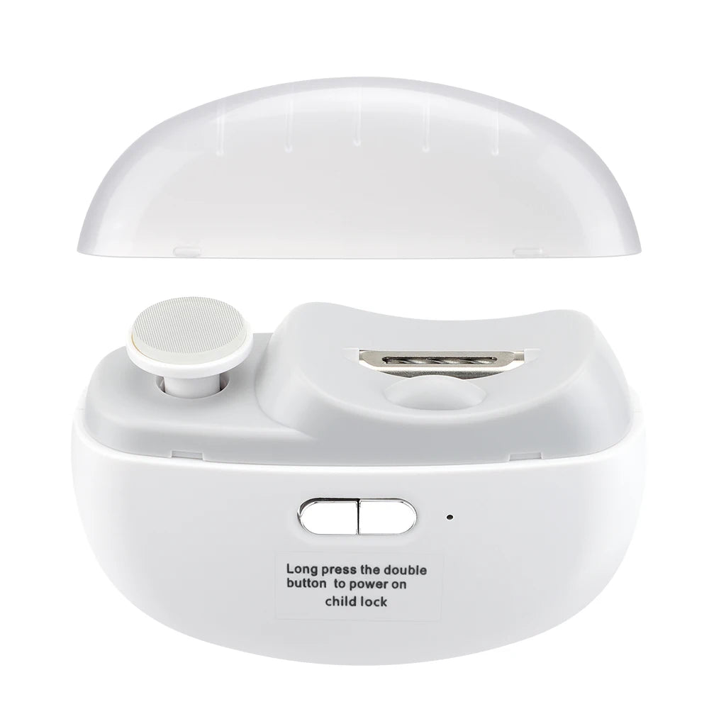 Electric Nail Clipper Cutter With LED Light 2in 1 Automatic Nail Grinder Trimmer For Baby Adult Mini Manicure Tools Nail Care