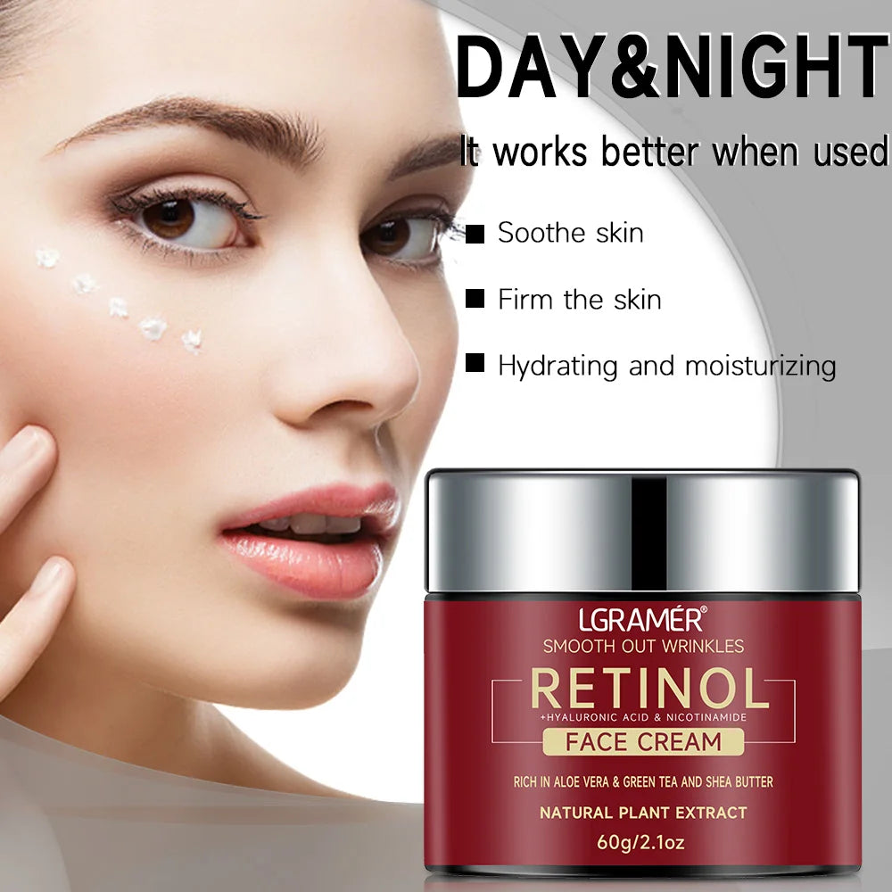 Retinol Serum Combo Face Cream Lifting Firming Repairing Moisturizing Nourishing Cream Brightening Skin Younger Face Skin Care