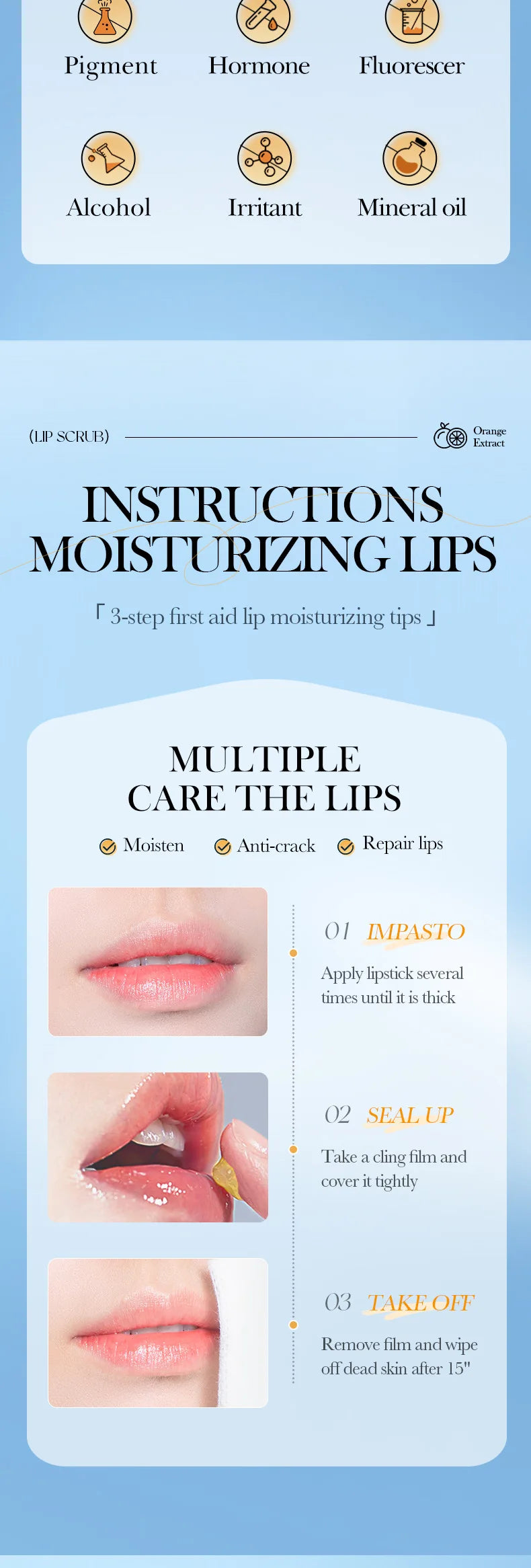 SADOER Fruit Lip Scrub Cream Moisturizing Lips Plumper Hydrating Nourishing Avocado Orange Strawberry Lip Mask Lipstick Care
